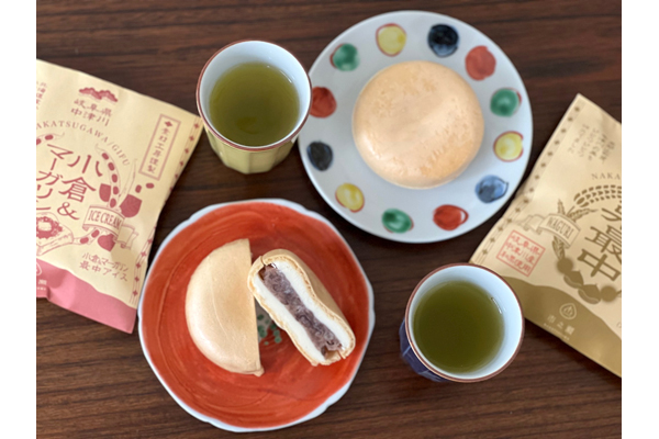 和菓子職人が作る最中アイスの決定版! パリパリの皮に上品な甘さが広がる 「中津川市之瀬 和栗最中アイス×小倉&マーガリン最中アイス」