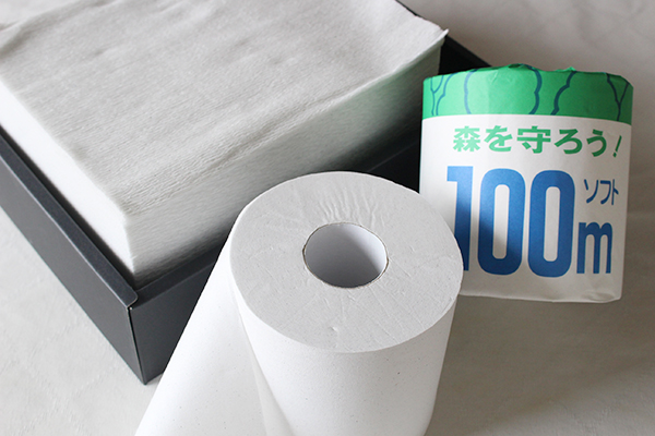 日常はもちろん災害用備蓄にもなる「業務用個包装トイレットペーパー」と介護やペットのトイレに重宝な「流せるチリ紙」