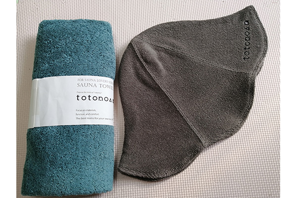 特許を持つ撚糸技術により1.5倍の吸水力を誇る「TOTONOA(トトノア)」のサウナタオル・ハット