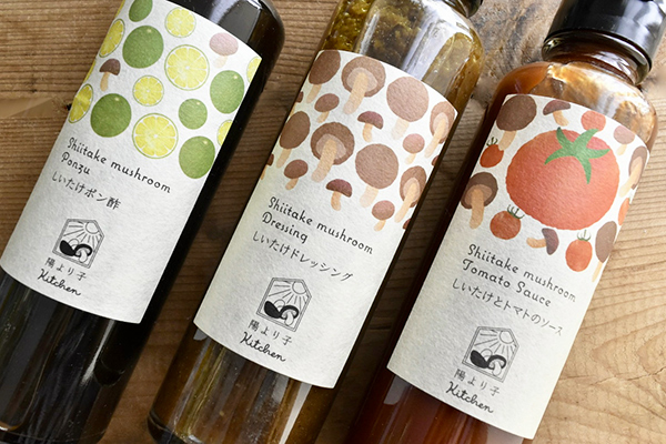 うまみと栄養がギュッ！と詰まった、九州産・原木しいたけの調味料3種