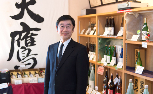 天鷹酒造株式会社 代表取締役社長の尾﨑宗範氏