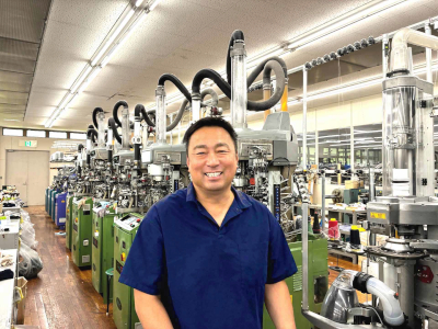 株式会社兵庫センイ・ソックス 代表取締役社長の柿坪英樹氏