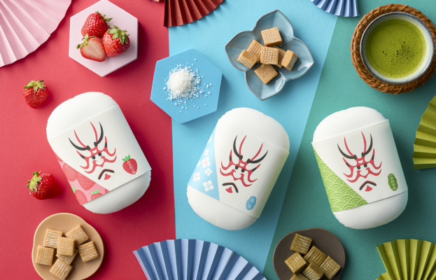九州の恵みが詰まったとろける食感。歌舞伎座の“隈取り”が彩る「半生キャラメルオールスター」