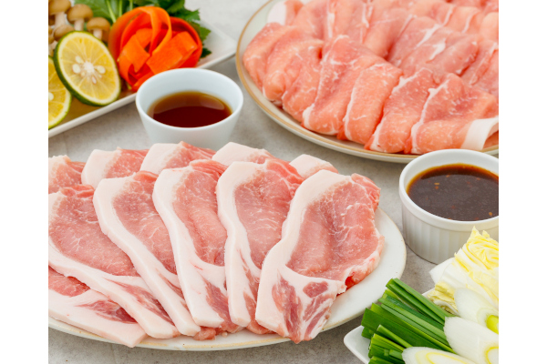 プレミアムプラチナポークを堪能！極薄のしゃぶしゃぶ用と絶秒な厚さのしょうが焼き用の『二刀流セット』