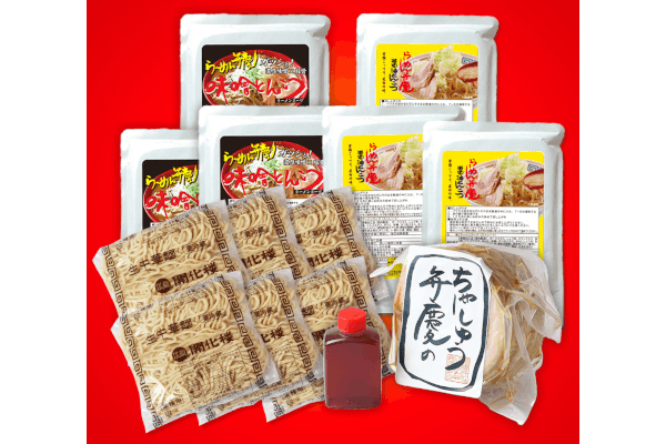 チャーシュウ500g付き醤油とんこつ3食+味噌とんこつ3食の6食セット