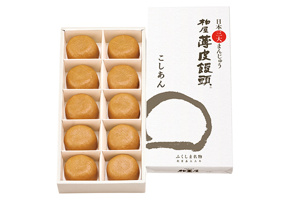 「柏屋薄皮饅頭 こしあん」10個入