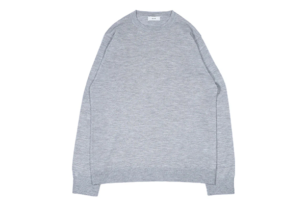 「30G Cashmere Crew Neck Knit Tee」（4色有・写真はGRAY）